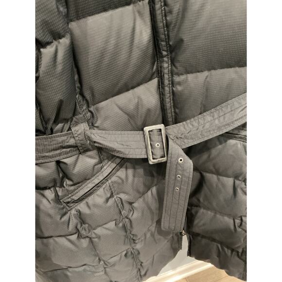 Woolrich Womens Long Duck Down Puffer Coat Plus Size 2XL 2X Black Belted Feather - Picture 5 of 16